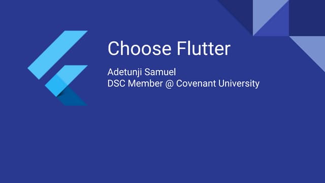 Choose flutter