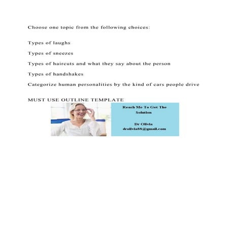 Choose one topic from the following choicesTypes of laughs.docx