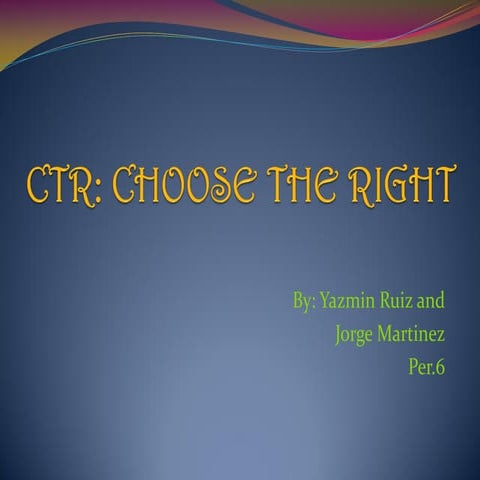 Choose the right project