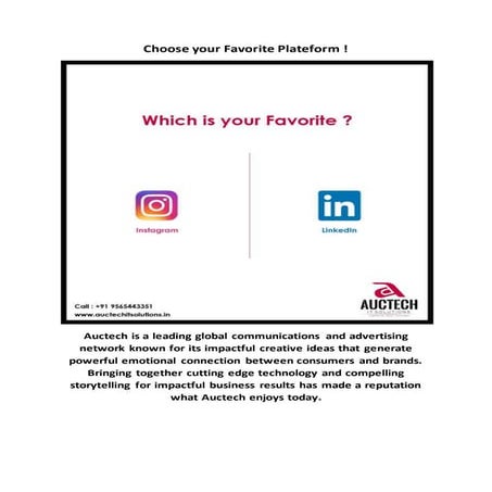 Choose your favorite plateform