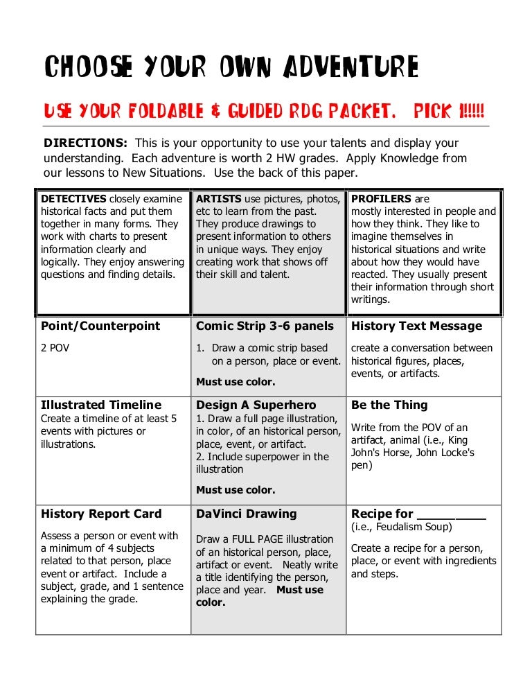 CHooSe YouR oWN aDVeNTuRe