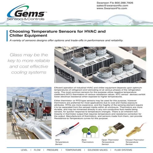 Choosing Temperature Sensors for HVAC and Chiller Equipment