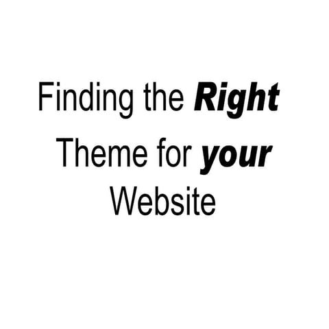 Choosing Themes