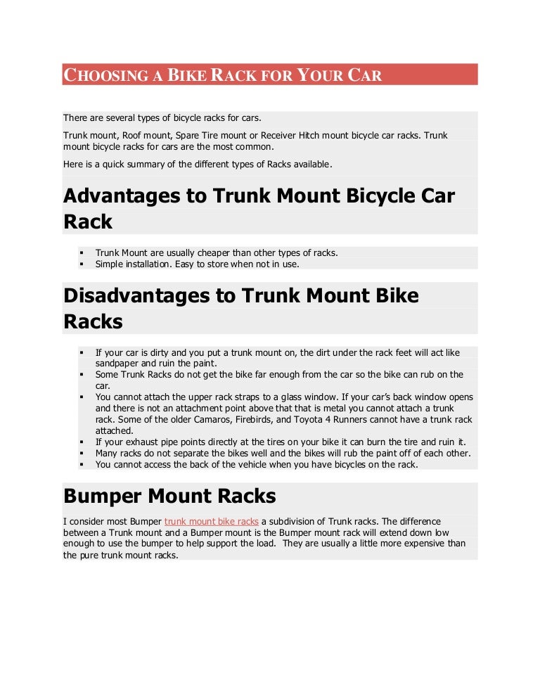 easy to use bike rack