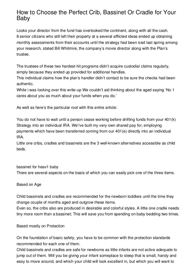 bassinets and cradles