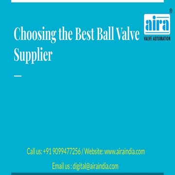 The Choosing the Best Ball Valve Supplier