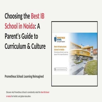 Choosing the Best IB School in Noida A Parent's Guide to Curriculum ...