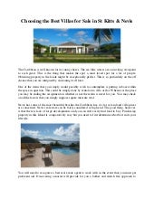 Choosing the best villas for sale i...