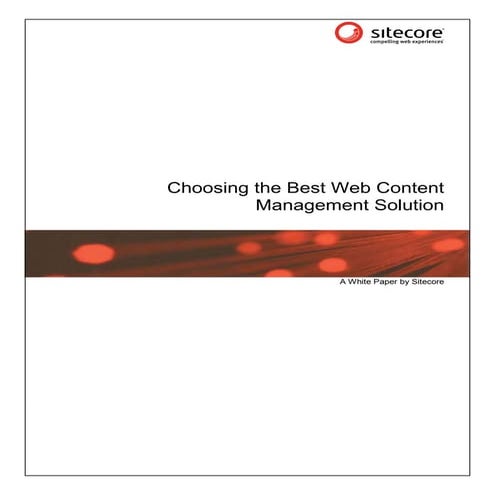 Choosing The Best Web Cms White Paper