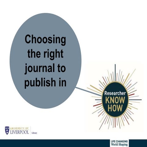 Choosing the right journal