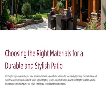 Choosing the Right Patio Materials for Long-Lasting Durability and ...