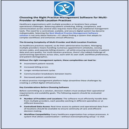 Choosing the Right Practice Management Software for Multi-Provider or ...