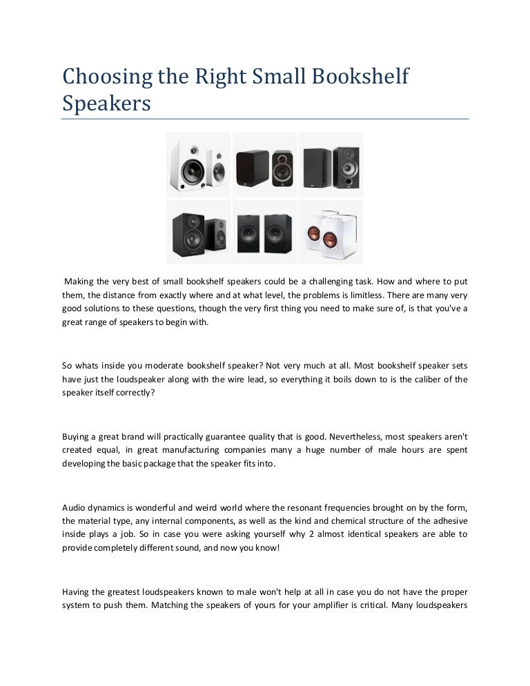 best small bookshelf speakers