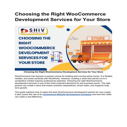 Top Factors to Choose Your WooCommerce Partner Right