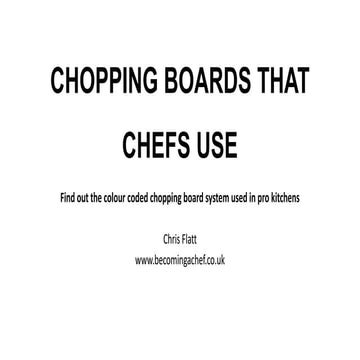 Official Chopping Boards Colour Coded System