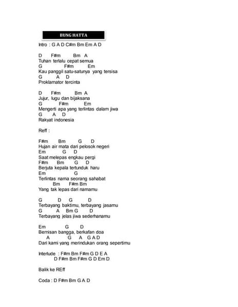 Not Angka Bagai Rajawali Kord lagu gospel