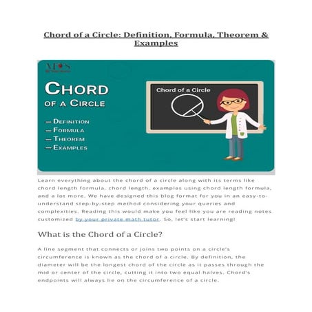 Chord of a Circle Definition Formula Theorem & Examples.pdf