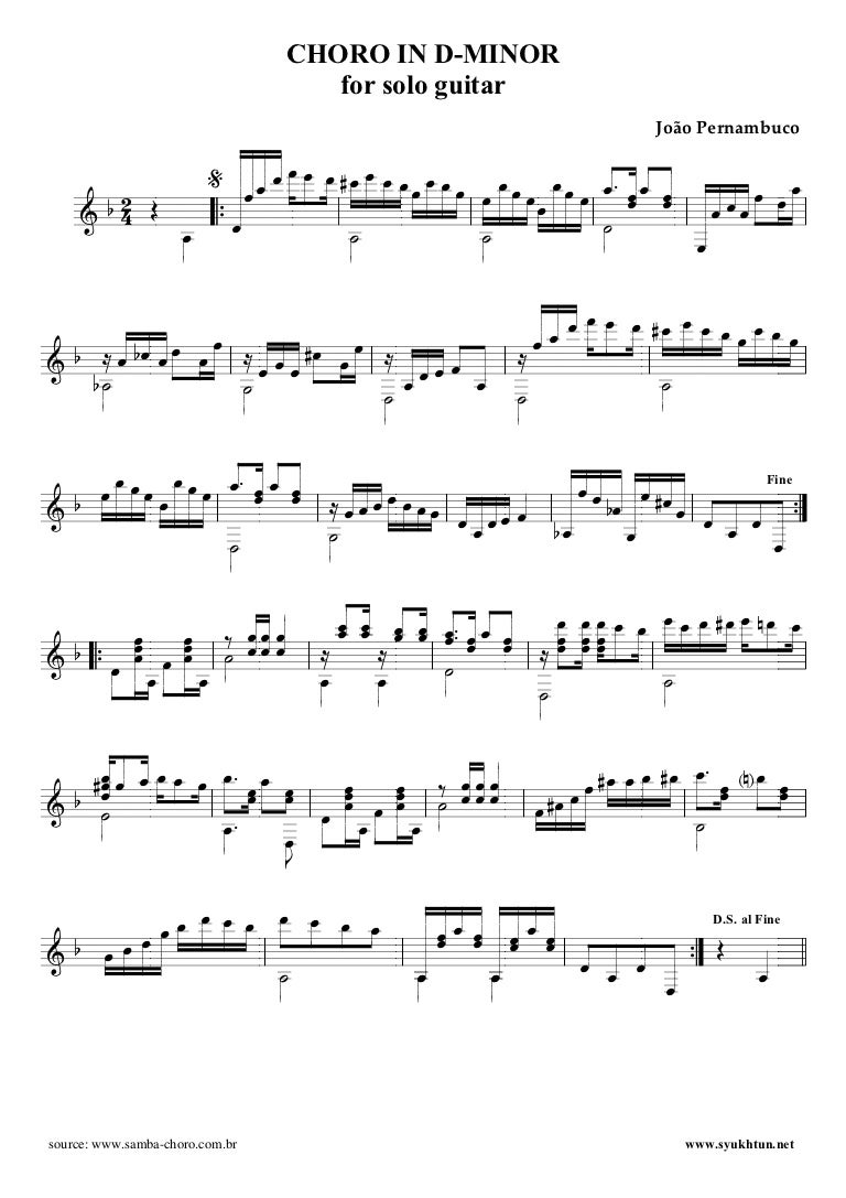 Choro Em D Menor Joao Pernambuco
