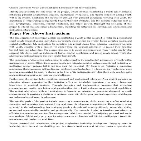 Leadership program | Project Report | PDF