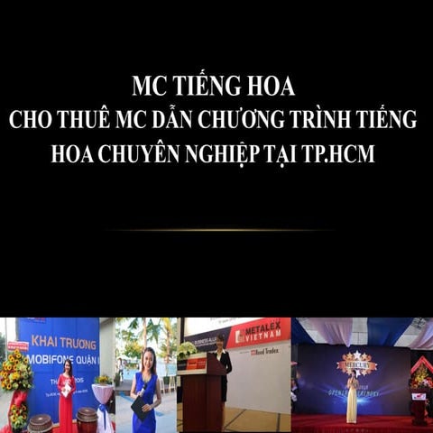 Cho thuê mc dẫn chương trình tiếng hoa chuyên nghiệp tại tp.hcm
