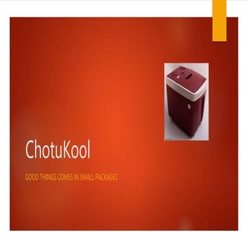 Rural Innovation - Chotu kool 