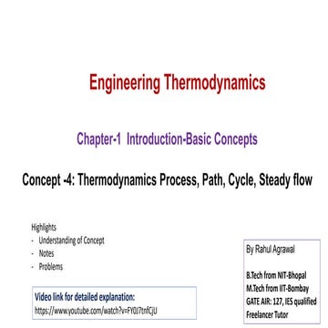 Complete Thermodynamics GATE/IES/All Exams: Chp1 Concept-3 thermodynamics pro...