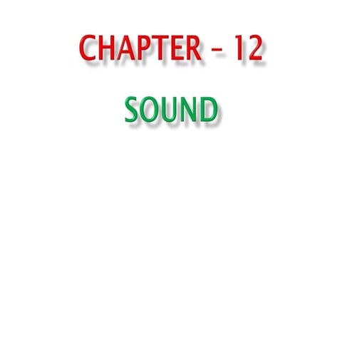 Sound school level 8th class ppt in detail
