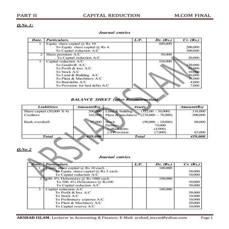 Chp 16. capital reduction (patr ii)