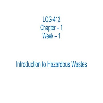 Hazmat And Logistics Introduction To Enhance The Logistics Intro Pptx