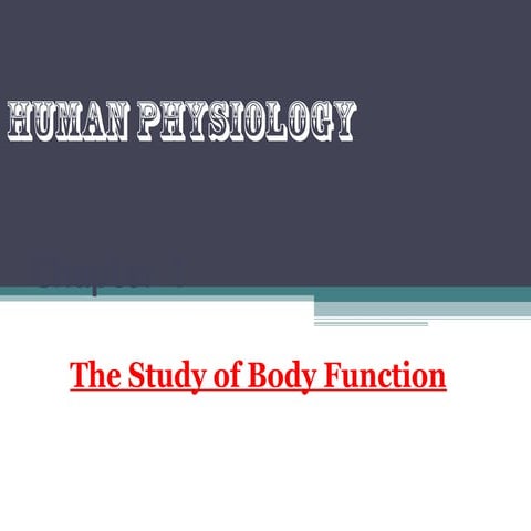 The study of body function