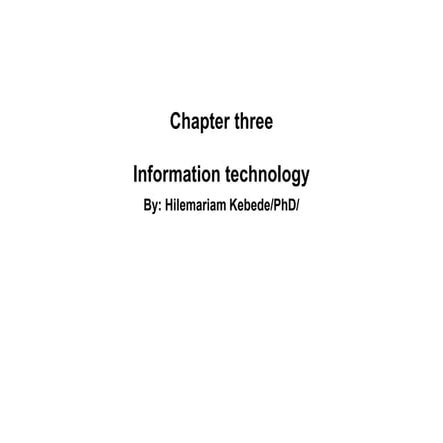 marketing information system-chapter three