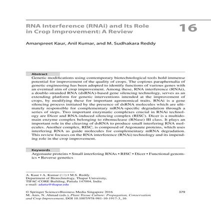 RNA interference (RNAi) in plants | PPTX