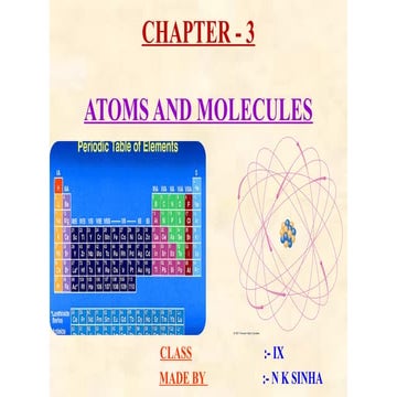 CHP 3 ATOMS AND MOLECULES PPTX.pptx chemistry