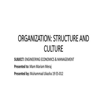 Organizational culture and its influence on project management | PPTX