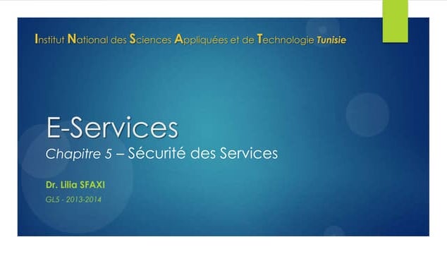 Chp5 - Sécurité des Services