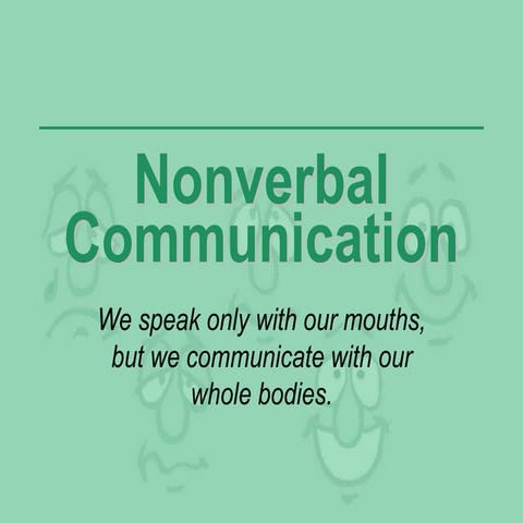 Chapter 5  Nonverbal Communication