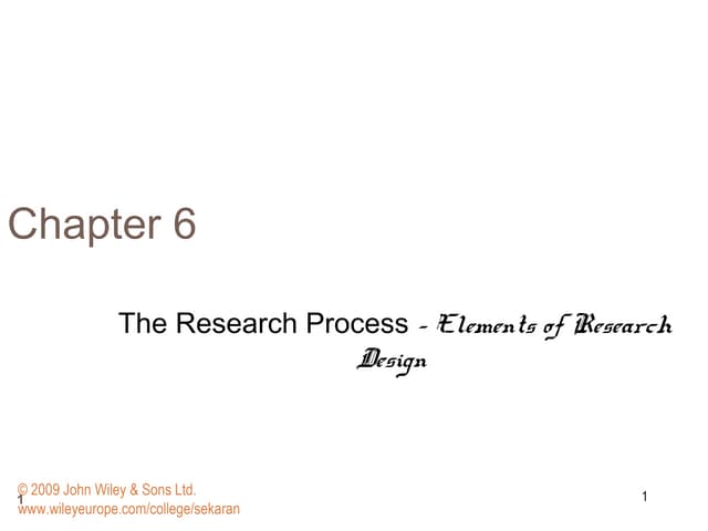 Chp6  - Research Methods for Busine...