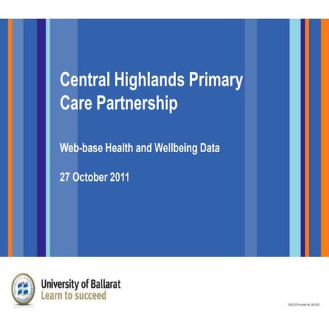 Regional web-based health and wellbeing data