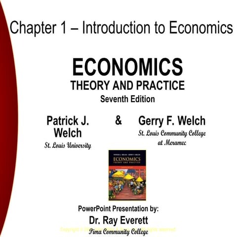 Introduction to Economics lecture one/ chapter one