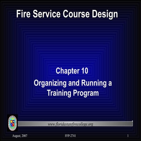 Design Chapter 10 - Organizing and Running a Training Program