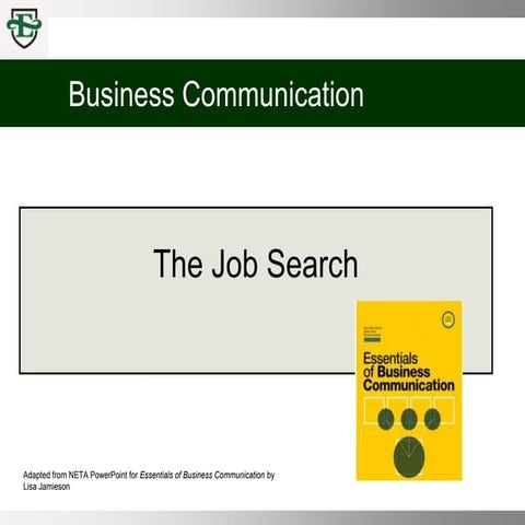 COMM 100 Chpt 12 The Job Search