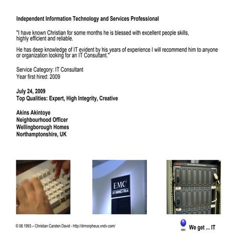 Chris Carsten David Recommendations