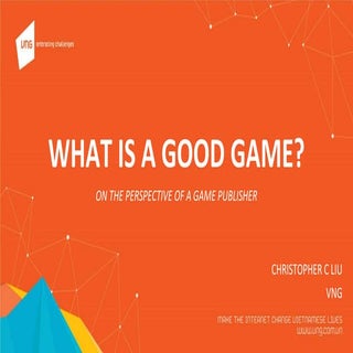 What is a Good Game? (From the Pers...