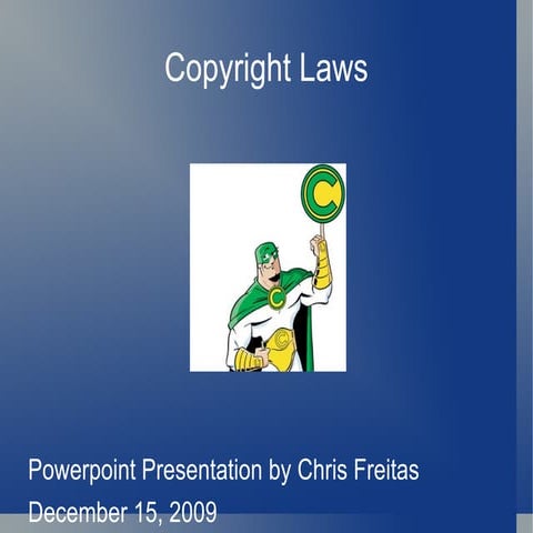 Chris Freitas   Copyright Laws