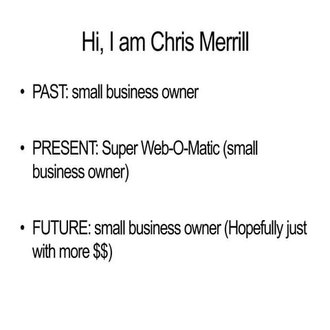 Chris Merrill's Future M presentation, "The Future Face of Digital Business"