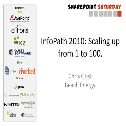 InfoPath 2010 Scaling up 1 to 100