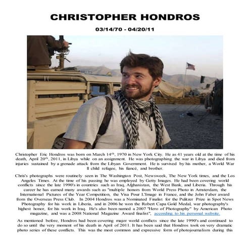 Chris hondros final project