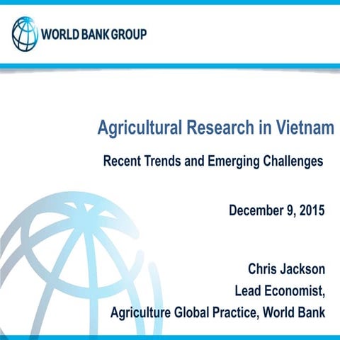 Agricultural Research in a Transforming country: Views from the Vietnamese (r...