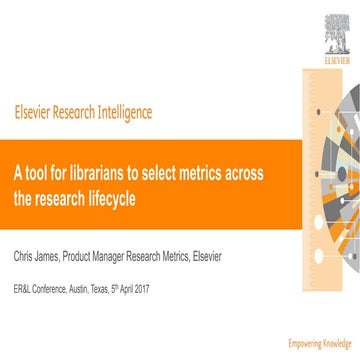 A tool for librarians to select metrics across the research lifecycle