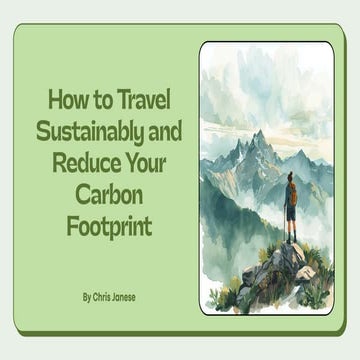 Chris Janese on How to Travel Sustainably and Reduce Your Carbon Footprint